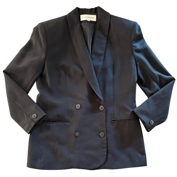 Vintage Double-Breasted Wool Blazer | Women's Size 6 - Picture 2 of 7